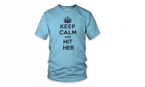 One of Solid Gold Bomb's 'Keep Calm' T-shirts as it appeared on Amazon.